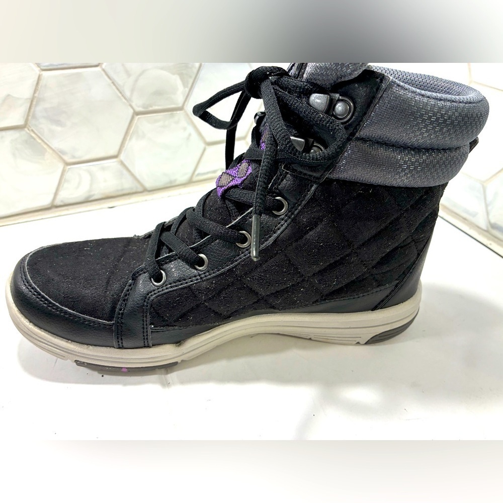Ryka Aurora Women's Quilted High-Top Black Ankle Booties Size 7
